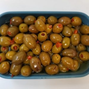 Green Olives stuffed with Sundried Tomato